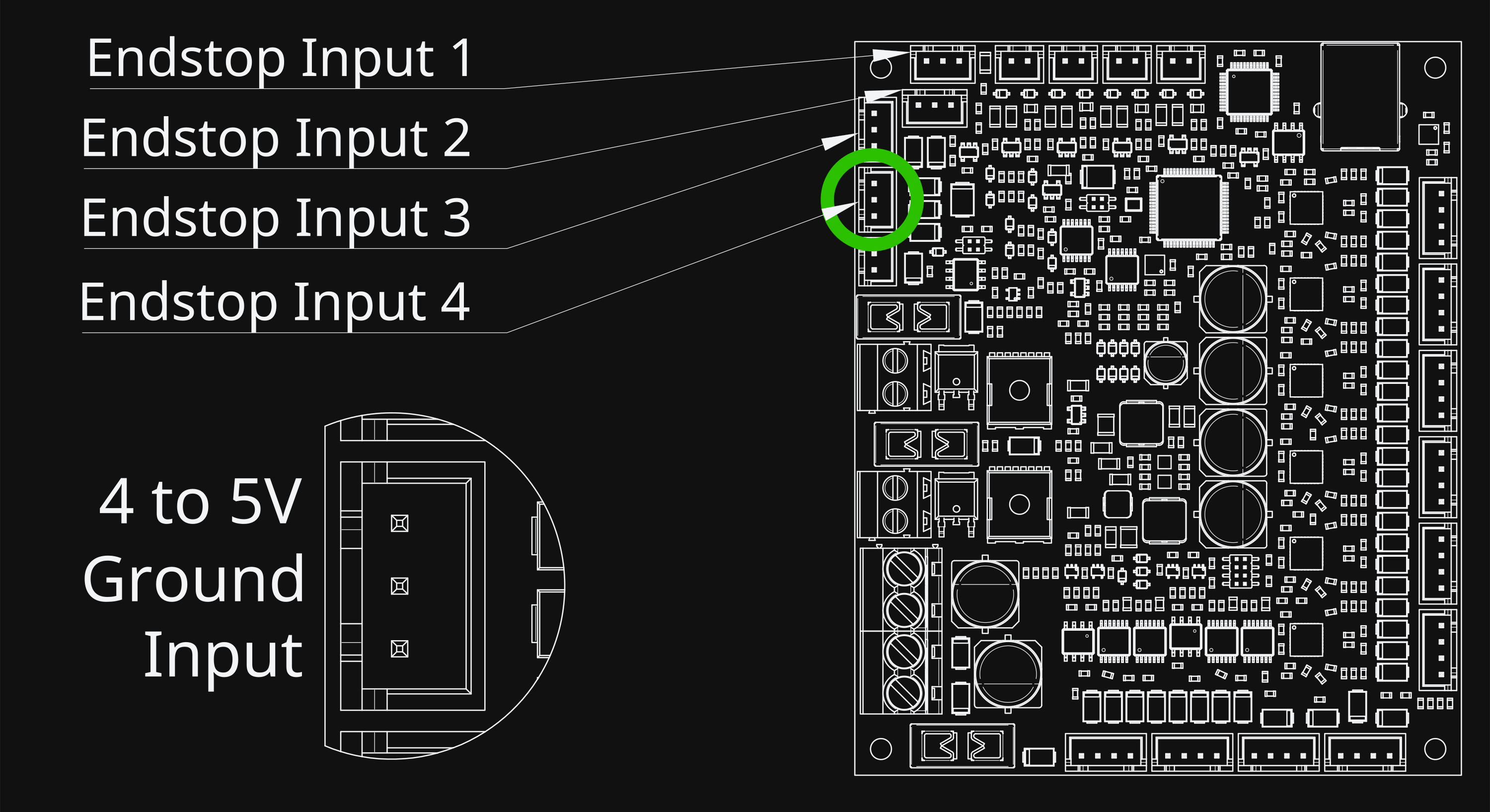 Prunt Board 3 endstop connectors