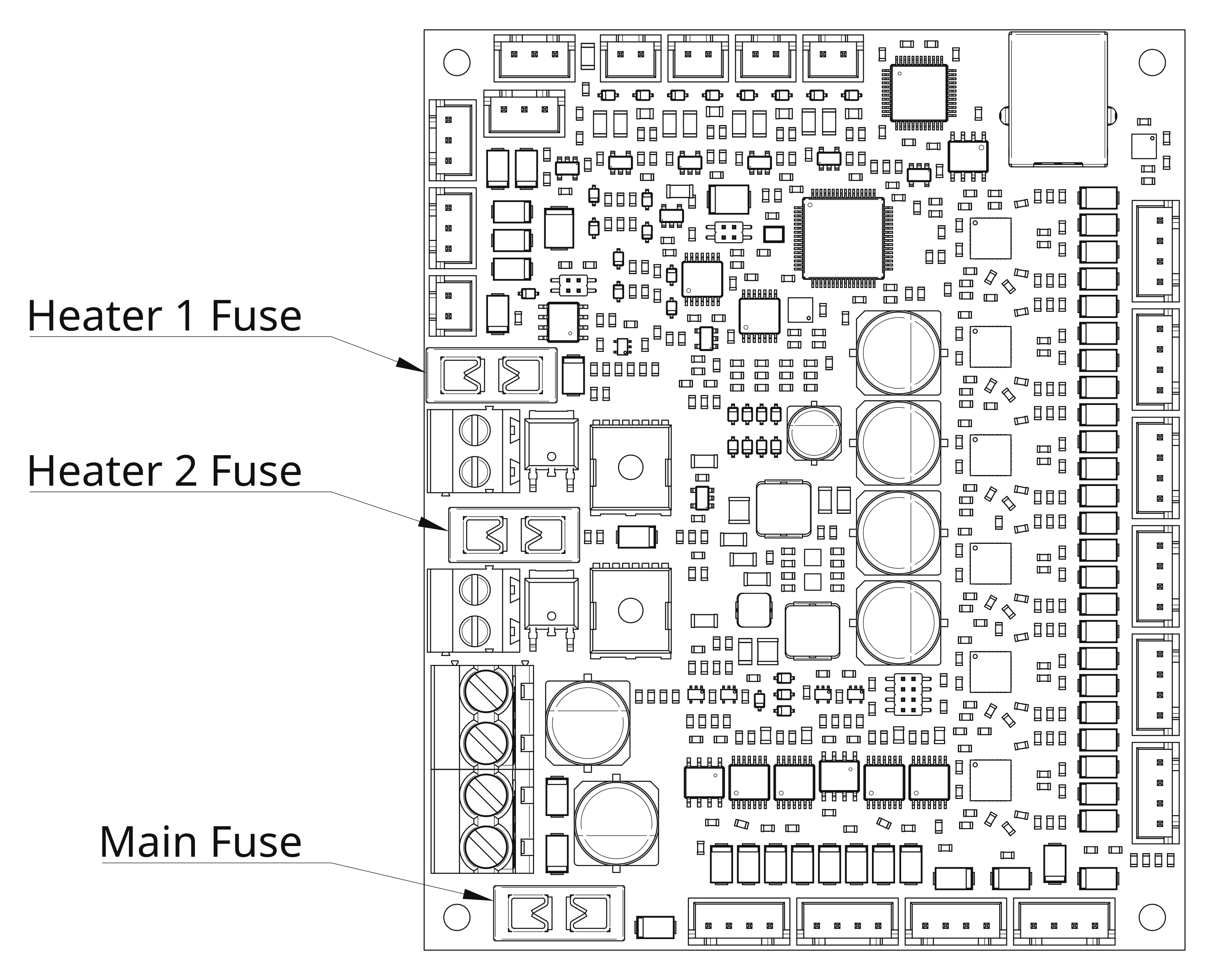 Prunt Board 3 fuse locations