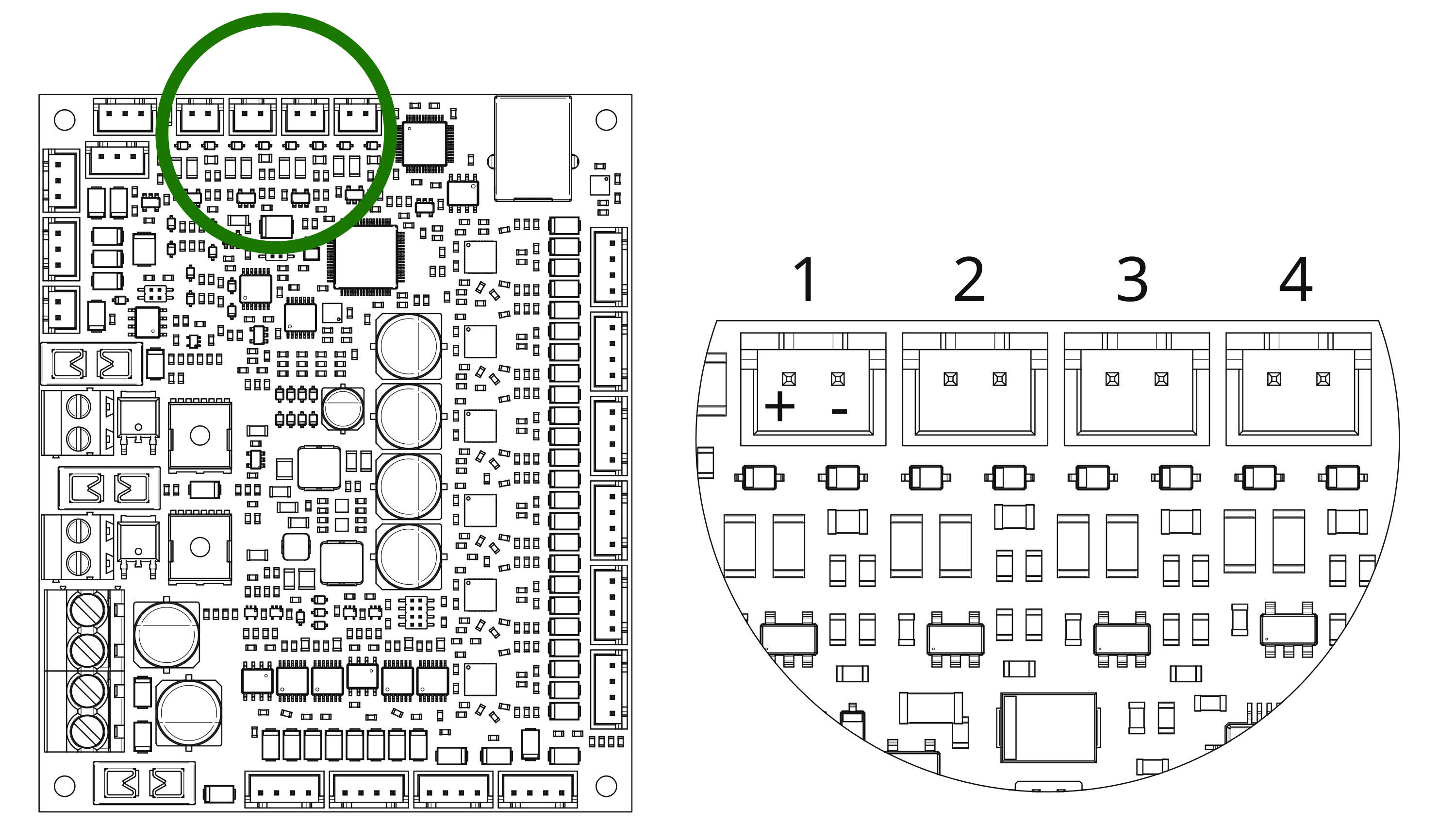 Prunt Board 3 thermistor connectors